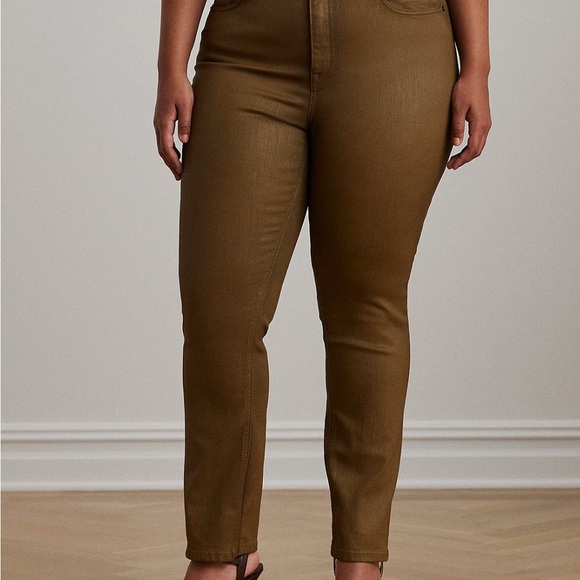 NWOT Laure Ralph Lauren High-Rise Straight Ankle Jeans - Picture 1 of 10